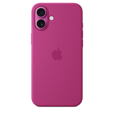 Apple iPhone 16 Plus Silicone Case with MagSafe, Fuchsia (Seasonal)