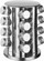 Mbajtës erëzash 5five Metal, 16 kavanoza, rrotullues, inox argjendtë
