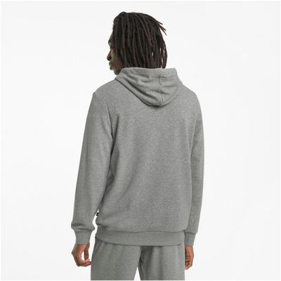 Bluza me kapuç Puma Essential Big Logo 586688 03, pambuk, logo e zezë, gri melange