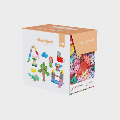 Lodra konstruktuese Marioinex Mini Waffle Pastel, 200 copë, shumëngjyrëshe