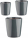 Set vazo qeramike DKD HOME DECOR, 3 copë, 14-22 cm, shumëngjyrëshe