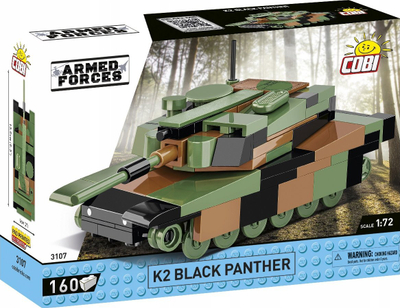 Lodër me blloqe Cobi K2 Black Panther, 160 copa, shkallë 1:72
