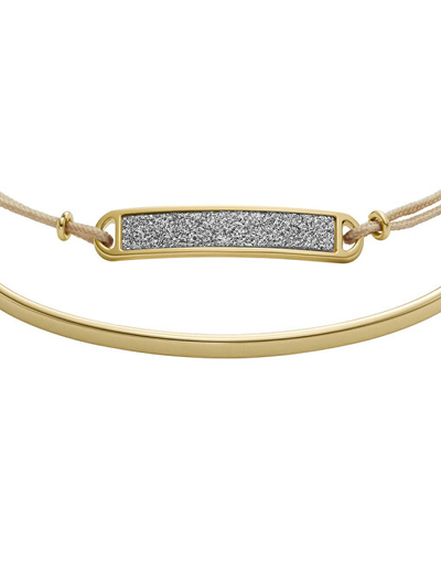 Set byzylykë për femra Fossil Core Gifts JGFTSET1082, 2 copë, të artë