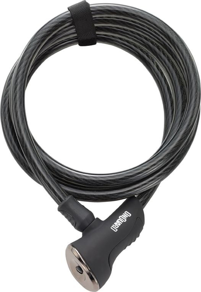Катанец за велосипед OnGuard Akita X-Series 8040, челично јаже 12mm 185cm, со клучеви, црн