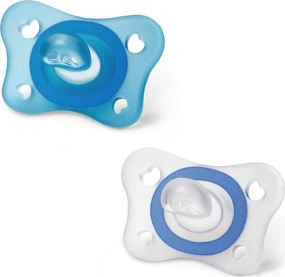 Цуцла за смирување Chicco PhysioForma Mini Soft, силикон, сет 2 парчиња, сина