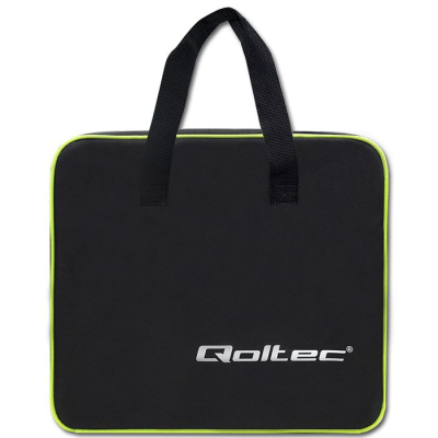 Karikues portativ për makinë elektrike Qoltec Mobile Charger 2in1, Type 2, me rregullim rryme, i zi me jeshile