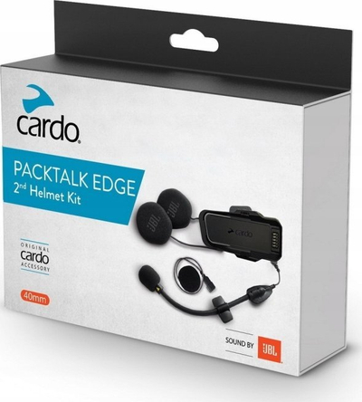 Set shtesë për helmetë Cardo Packtalk Edge HD JBL, boksa 40mm, me mikrofon boom dhe me kabllo, i zi