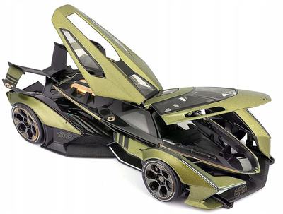 Maket makinë Lamborghini V12 Vision GT, shkallë 1:18, metal die-cast, jeshile metalike