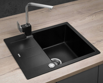 Lavaman graniti Concept DG05C45, për dollap 45 cm, me piklarsë, i zi
