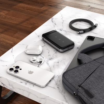 Mbajtëse karikuese Satechi Duo Wireless, e hirtë
