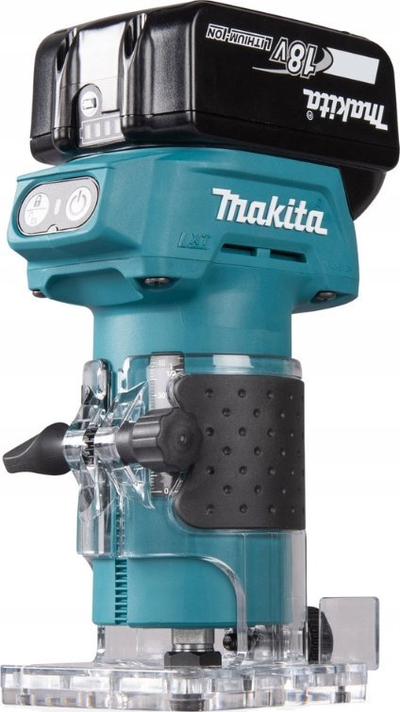 Frezë–trimer Makita DRT52SF LXT, pa kabllo, 18V 3Ah, me karikues