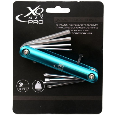 Set mjete biçiklete XQ Max Pro, multitool 8 në 1, blu