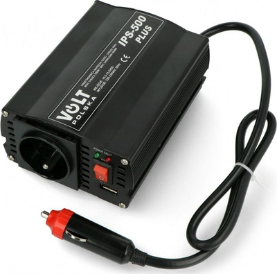 Konvertues voltazhi Volt IPS-500 Plus, 12V në 230V, 500W, i zi