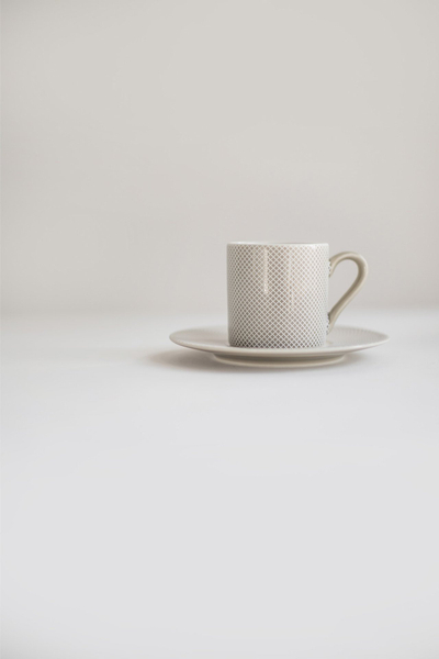 Filxhan porcelani Verlo NORWICH, 90 ml, dekor gjeometrik, bezhë