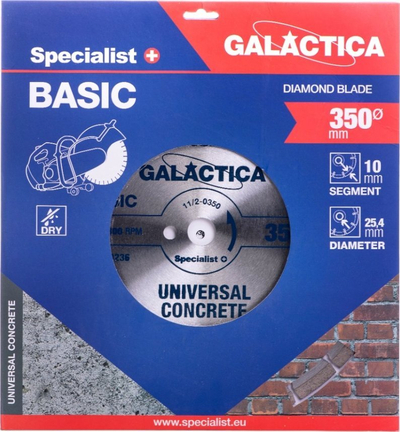 Teh diamant Specialist Galactica Basic, 350mm, beton universal, gri