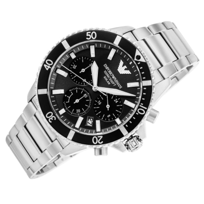 Рачен часовник Emporio Armani AR11739 Chronograph Holiday 2025, кварц, не’рѓосувачки челик, сребрен