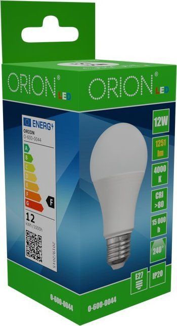 Llambë LED Orion 12W, bazë E27, 1251 lm, e bardhë
