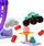 Set loje Disney Pixar Cars On The Road Showtime Loop, me kamionçinë Ivy, rampë unazë, shumëngjyrësh