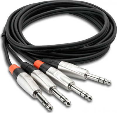 Kabllo audio Hosa HSS-010X2, dual stereo, 3m, e zezë