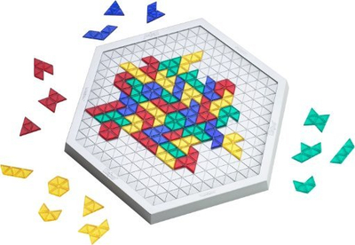 Loja tavoline Mattel Blokus Trigon, lojë strategjike familjare, 2 4 lojtarë, shumëngjyrëshe