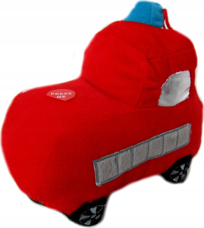 Плишана играчка автомобил Маскота Автомобил, 19cm, со звук, црвена