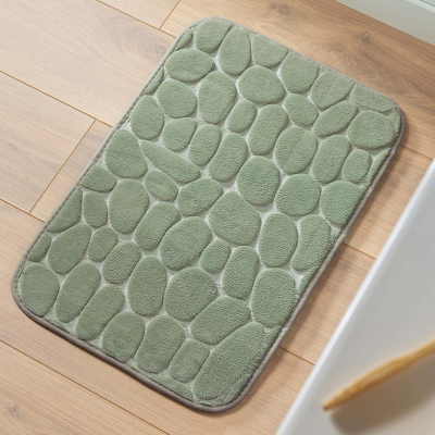Tapet për banjo Douceur D'intérieur Relief, 50 x 80 cm, jeshile sage
