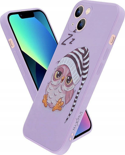 Futrollë Maxximus MX Owl Sleepy për Samsung A72 4G 5G, plastik, vjollcë