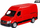 Lodër furgon Daffi Mercedes-Benz Sprinter, metal, shkallë 1:32, i kuq
