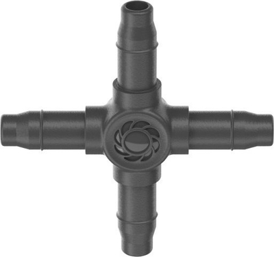 Bashkues katër-krahësh për gyp Gardena Micro Drip, 4.6mm, set 10 copë