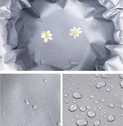 Ceradë mbrojtëse Gardlov 24653, 4x5m, HDPE, argjendtë