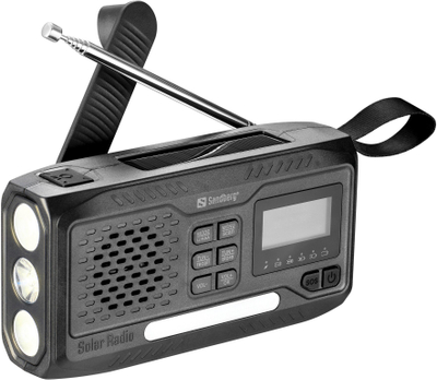 Radio portative Sandberg Survivor DAB All in 1 4500, Bluetooth, power bank, e zezë
