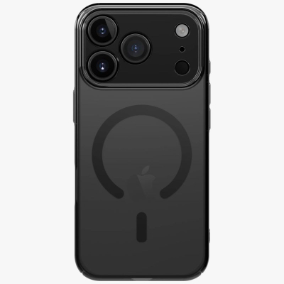 Mbulese telefoni Uniq Airsuit për iPhone 17 Pro, Magclick, transparente me të zezë