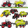 Set lodër traktor me presë MEGA CREATIVE, mekanizëm tërheqje, 22x14x13cm, jeshile e kuqe