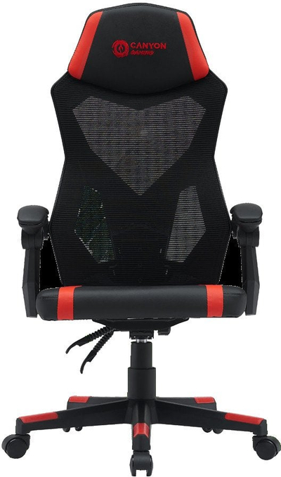 Karrige gaming Canyon Flow CNE-MCH01, deri 120kg, e zezë me të kuqe