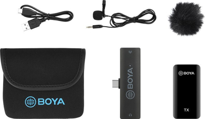 Mikrofon lavalier wireless Boya BY-XM6-S5, USB-C, 2.4 GHz, i zi