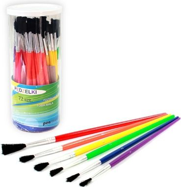 Set penelash Penword Brushes 19038, 72 copë, me dorezë shumëngjyrëshe
