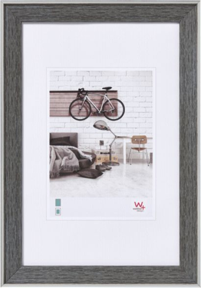 Kornizë foto Walther Design Bohemian, 20x30 cm, me paspartu, gri