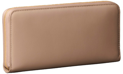 Portofol Calvin Klein CK Large Zip Around LV04F1093G, i madh, bezhë