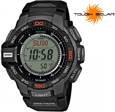 Orë digjitale për meshkuj Casio PROTREK Solar PRG-270-1ER (467), e zezë