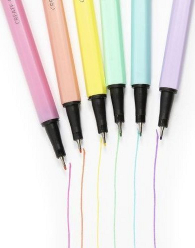 Stilolapsa pastel Derform Kidea, 6 copë, shumëngjyrësh