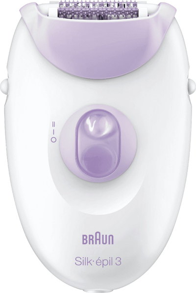 Depilator Braun Silk épil 3 3170, me kabllo, 2 shpejtësi, i bardhë lejla