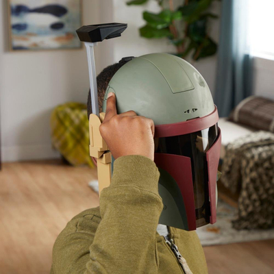 Електронска маска Star Wars Boba Fett F6868, со звучни ефекти, за деца, зелена