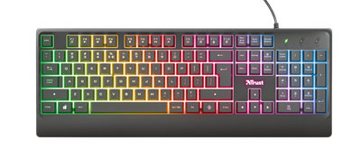 Tastierë gaming Trust Ziva Rainbow, RGB, e zezë