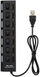 USB HUB 7 porta, USB 2.0, me ndriçim, i zi