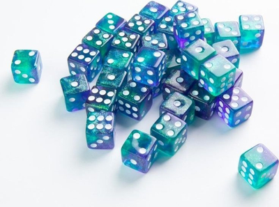 Set zare Gamegenic Galaxy Series D6, 12mm, 36 copë, Neptune
