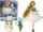 Kukull Leantoys Emily Doll, flokë të gjatë, fustan me lule, shumëngjyrëshe