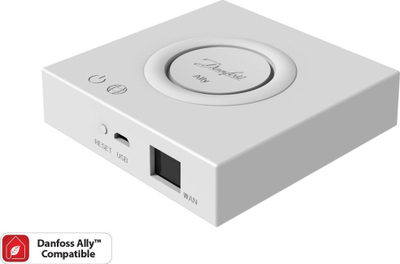 Gateway i zgjuar Danfoss Ally, Zigbee, kontroll me aplikacion, i bardhë