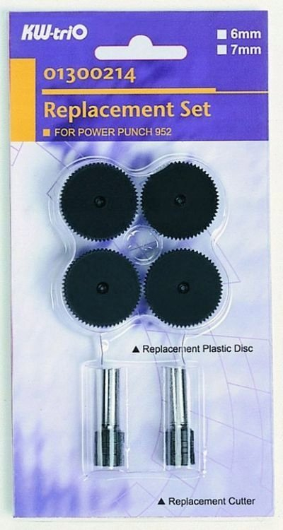 Set mirëmbajtje për shpues letrash KW-TRIO 9520 9540, pin 6 mm, i zi