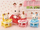 Set lodrash Sylvanian Families Triplets Care Set, me tripletë të vegjël Chocolate Rabbit, me gjëra për kujdes, shumëngjyrësh