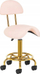 Karrige profesionale Master Chair 6001 G, sedilje e rehatshme ergonomike, me rregullim lartësie, rozë me ar